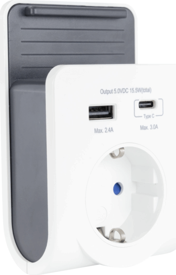 REV USB-A / USB-C Hálózati Töltő 230 V Csatlakozóval - Fehér