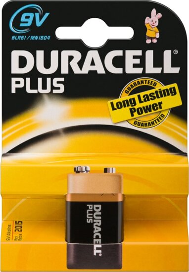 Duracell MN1604 Plus Alkaline Blokkelem 9V (1db / csomag)