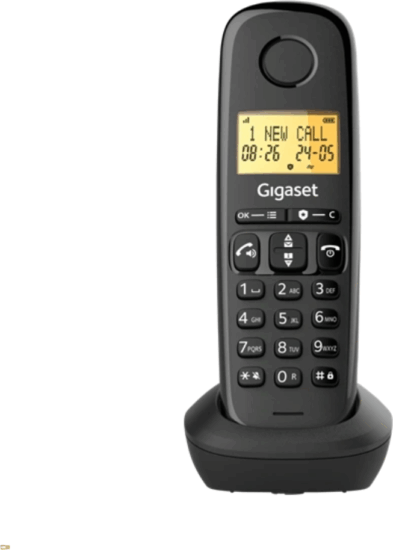 Gigaset Basic 100 AM Wireless DECT Asztali telefon - Fekete