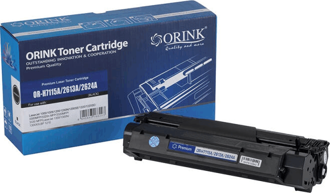 Orink (HP C7115A / Q2613A / Q2624A) Utángyártott Toner - Fekete Orink (HP C7115A / Q2613A / Q2624A) Utángyártott Toner - Fekete