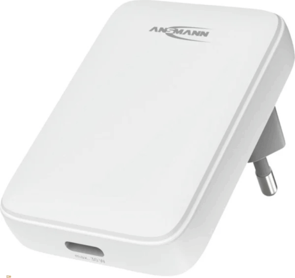 Ansmann USB-C Hálózati Gyorstöltő Adapter 30W - Fehér