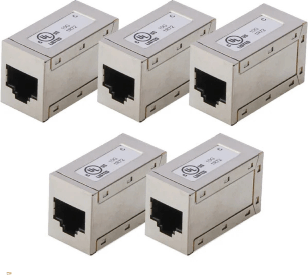 Digitus AT-AG-8-8-C6S-5 Árnyékolt Moduláris RJ45 UTP toldó (5db/csomag)