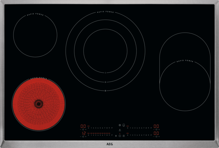 AEG HKC85787XB Beépíthető 4 zónás Indukciós Főzőlap 7350 Watt - Fekete