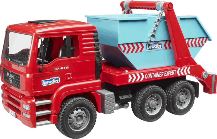 Bruder MAN TGA konténerszállító teherautó - Piros