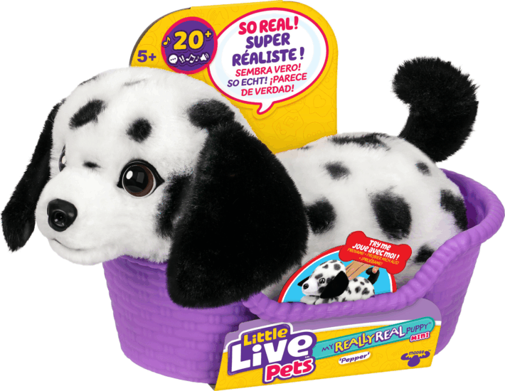 Moose Toys Little Live Pets My Really Real S2 Puppy Mini - Pepper interaktív plüss kisálalt Moose Toys Little Live Pets My Really Real S2 Puppy Mini - Pepper interaktív plüss kisálalt