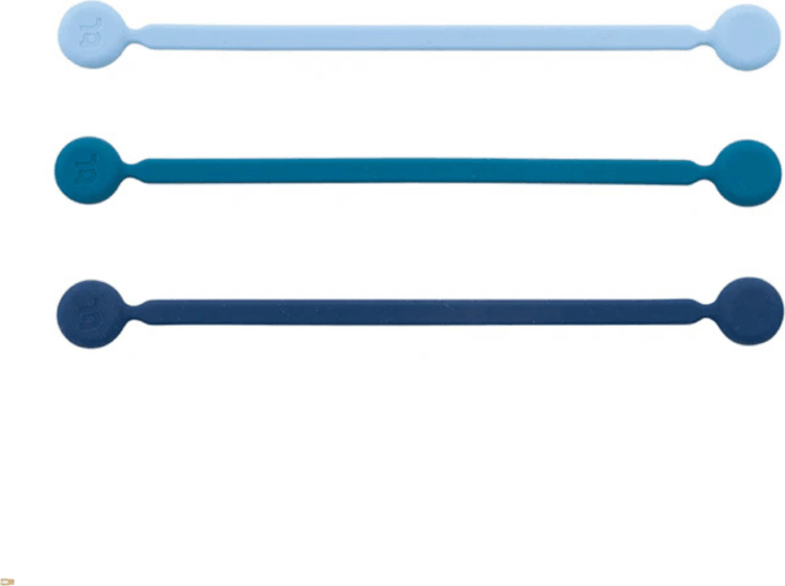 Bluelounge BLUMW7-BAST Mágneses kábel kötegelő 19cm (3db/csomag) - Kék Bluelounge BLUMW7-BAST Mágneses kábel kötegelő 19cm (3db/csomag) - Kék