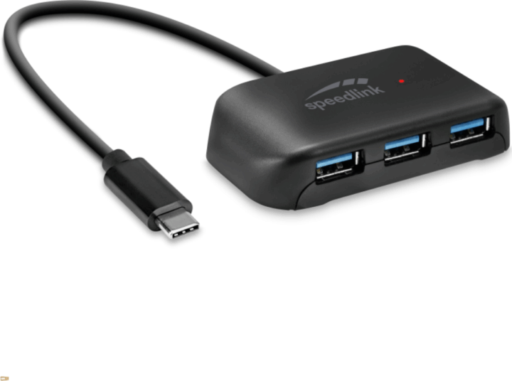 Speedlink SL-140203-BK 4-port USB-C 3.0 HUB (3x USB-A +1x USB-C)