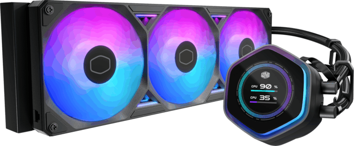 Cooler Master MasterLiquid 360 Atmos II LCD ARGB Univerzális CPU Vízhűtés - Fekete Cooler Master MasterLiquid 360 Atmos II LCD ARGB Univerzális CPU Vízhűtés - Fekete