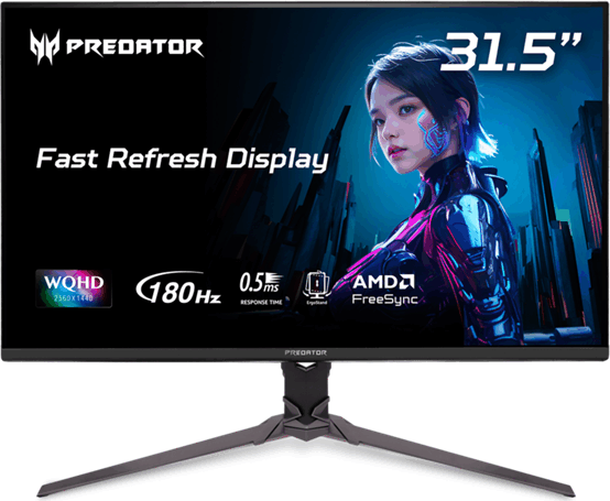 Acer 31.5" XB323QUPbmiiprx Predator 16:9 QHD IPS LED Gaming Monitor - Fekete