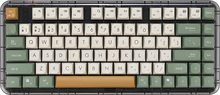 ASUS Jelly75 KD201 Wireless Mechanikus Billentyűzet HUN - Fehér/Narancssárga/Zöld