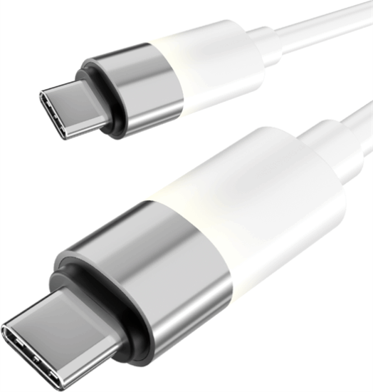 AVAX CB316 Glowy USB-C Apa - USB-C Apa Adat és Töltőkábel 60W 1m - Fehér AVAX CB316 Glowy USB-C Apa - USB-C Apa Adat és Töltőkábel 60W 1m - Fehér