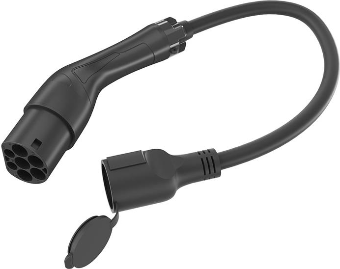 Gembird Type 2 adapterkábel 0,5 m 16A - Fekete