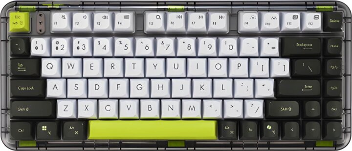 ASUS Jelly75 KD201 Mechanikus Wireless Billentyűzet HUN - Fekete/Fehér/Zöld ASUS Jelly75 KD201 Mechanikus Wireless Billentyűzet HUN - Fekete/Fehér/Zöld