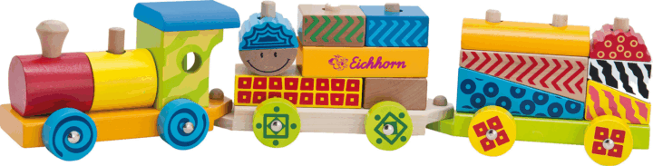 Eichhorn Color 15 részes kis fa vonat bébijáték Eichhorn Color 15 részes kis fa vonat bébijáték