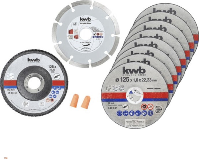 KWB 712042 Vágó- és Csiszolókorong készlet Ø 125mm (10db/csomag)