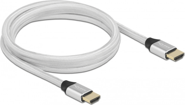 Delock 85367 HDMI 2.1 Apa - HDMI 2.1 Apa 8K 60Hz Kábel 2m - Ezüst