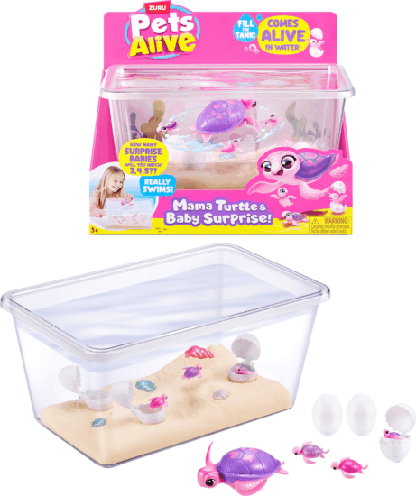 Zuru Toys Pets Alive Mama és baba teknős meglepetés interaktív figura