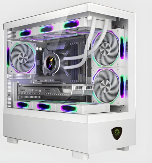 KEEP OUT XC-301W GLASS Micro Tower Számítógépház + 3db 120mm ventilátor - Fehér KEEP OUT XC-301W GLASS Micro Tower Számítógépház + 3db 120mm ventilátor - Fehér