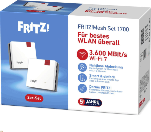 FRITZ! Set 1700 Wi-Fi 7 Repeater (2db) - Fehér