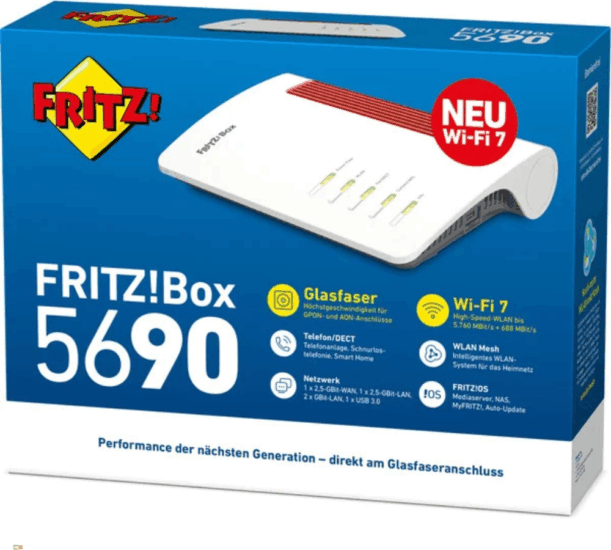 FRITZ! Box 5690 Gigabit 4-port Optikai Router