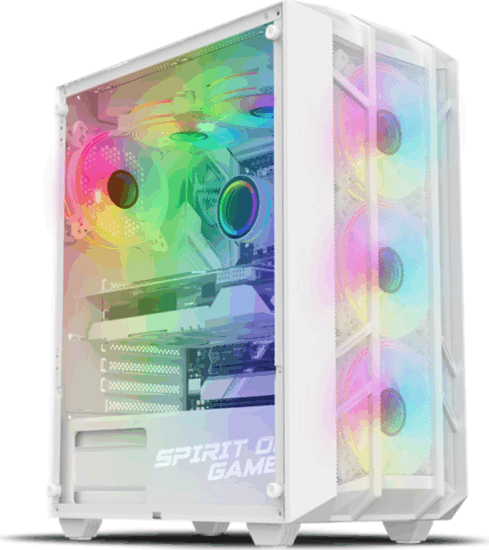 Spirit of Gamer Rebel NX Midi Torony Számítógépház - Fehér