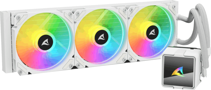 Sharkoon S60 ARGB 360mm ARGB All In One Univerzális CPU Vízhűtés - Fehér