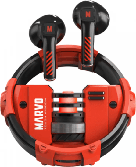 Marvo Quaz Bluetooth Fülhallgató Headset - Piros / Fekete