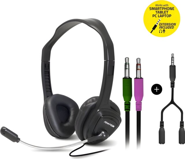 Advance MIC-S765 HEADPHONICS SMART Vezetékes Sztereo Fejhallgató - Fekete