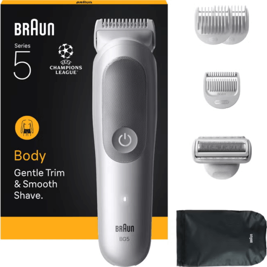 Braun BG5550 Series 5 Vezeték nélküli Akkus Nedves-Száraz Testszőrnyíró - Szürke