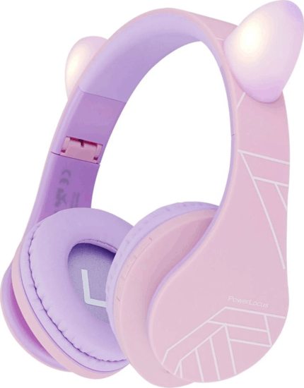 PowerLocus P2 Bluetooth mikrofonos gyerek fejhallgató - Lila/Rózsaszín PowerLocus P2 Bluetooth mikrofonos gyerek fejhallgató - Lila/Rózsaszín