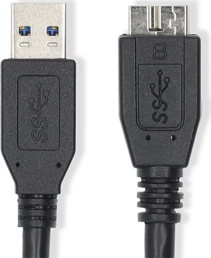 Nedis CCGL61500BK20 USB-A 3.2 Apa - Micro USB Apa Adatkábel 2m - Fekete