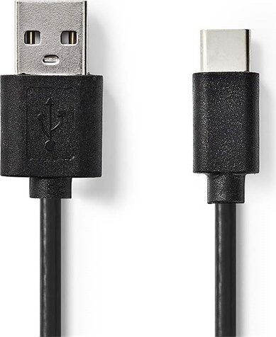 Nedis CCGL60601BK20 USB-A 2.0 Apa - USB-C Apa Adat és Töltőkábel 5W 2m - Fekete