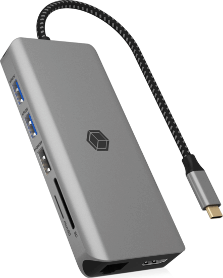 ICY BOX IB-DK4061-CPD Univerzális 12in1 USB-C Laptop Dokkoló Állomás 100 Watt