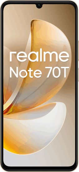Realme Note 70T 4/256GB 4G Dual SIM Android Okostelefon - Arany Realme Note 70T 4/256GB 4G Dual SIM Android Okostelefon - Arany