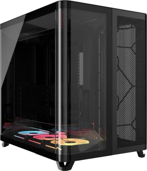 Corsair AIR 5400 LX-R LINK Midi Torony Számítógépház + 3db 120mm ventilátor - Fekete