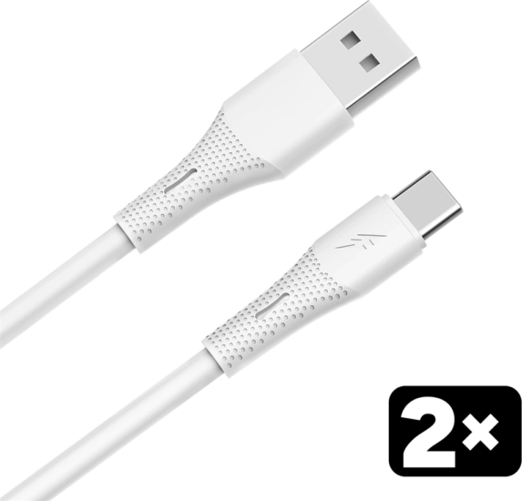 AVAX CB4301 USB-A Apa - USB-C Apa Szilikon Adat és Töltőkábel Csomag 18W 1.5m - Fehér (2db/csomag) AVAX CB4301 USB-A Apa - USB-C Apa Szilikon Adat és Töltőkábel Csomag 18W 1.5m - Fehér (2db/csomag)