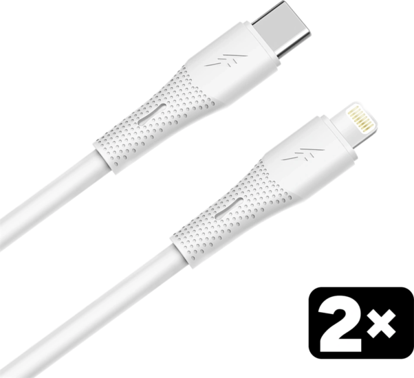 AVAX CB4304 USB-C Apa - Lightning Szilikon Adat és Töltőkábel Csomag 27W 1.5m - Fehér (2db/csomag) AVAX CB4304 USB-C Apa - Lightning Szilikon Adat és Töltőkábel Csomag 27W 1.5m - Fehér (2db/csomag)