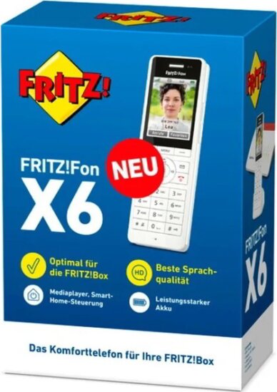 FRITZ! Fon X6 Wireless DECT Asztali telefon - Fehér FRITZ! Fon X6 Wireless DECT Asztali telefon - Fehér