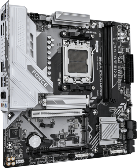Gigayte B850M FORCE WIFI6E DDR5 AMD AM5 Micro ATX Alaplap - Fehér