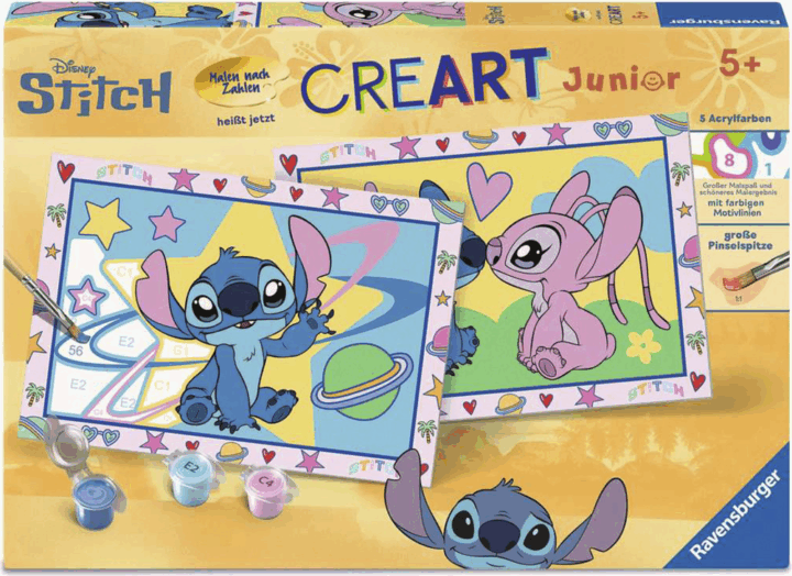Ravensburger CreArt Junior Festés számok szerint - Stitch & Angel