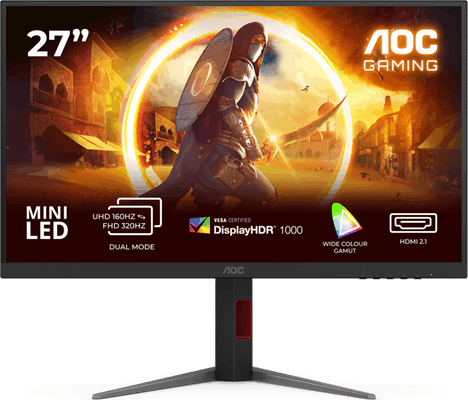 AOC 27" U27G4XM 16:9 4K UltraHD IPS LED Gaming Monitor - Fekete