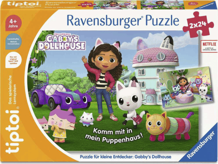 Ravensburger tiptoi Gabby babaháza 2x24 darabos puzzle