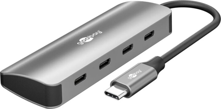 Goobay Slim 76565 USB-C 3.2 4-port HUB - Szürke