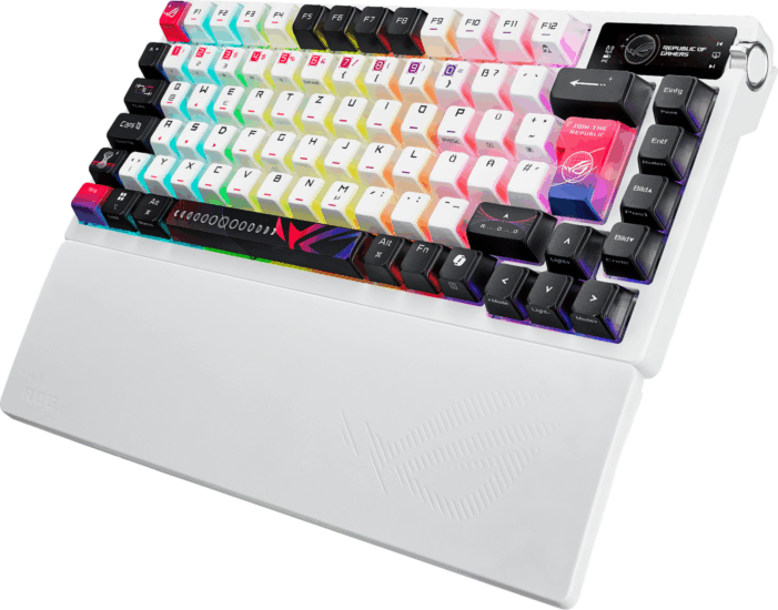 ASUS ROG Azoth X Mechanikus Bluetooth Billentyűzet DE - Fehér ASUS ROG Azoth X Mechanikus Bluetooth Billentyűzet DE - Fehér