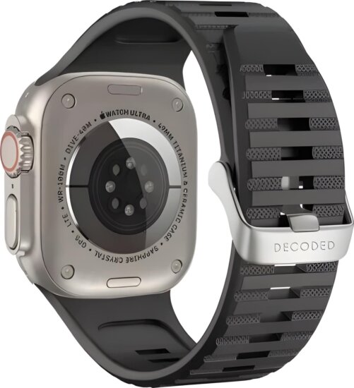 Decoded Ultra Traction Apple Watch Szilikon Okosóra szíj 42/44/45/49mm - Fekete