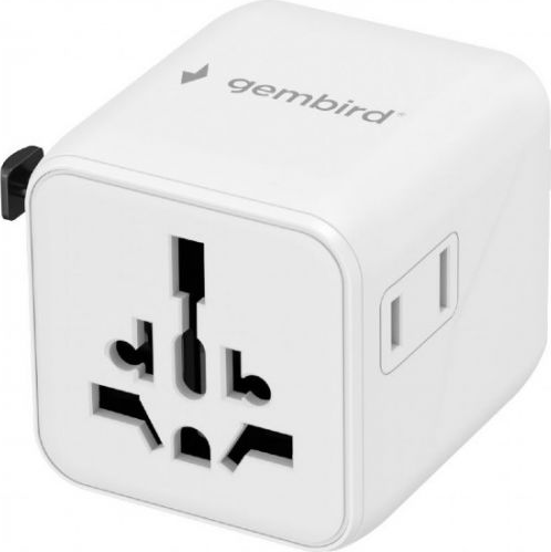 Gembird TPA-INT-01-W Univerzális utazó adapter - Fehér