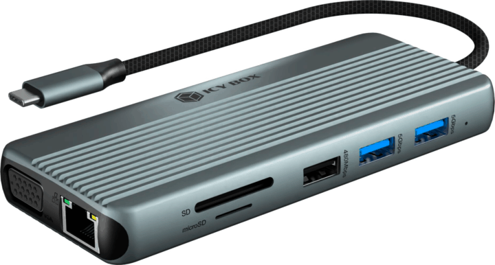 ICY BOX IB-DK4062-CPD 12in1 Univerzális USB-C Laptop Dokkoló Állomás 100 Watt