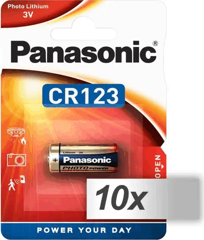 Panasonic CR-123 A Lítium Fotóelem (10 db / csomag)