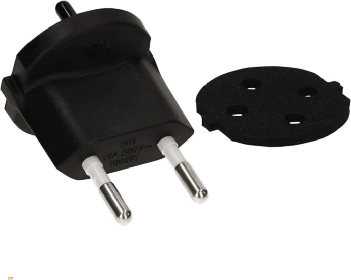 NN 154/SW/1 CEE7/17 - Type 11 utazó hálózati Adapter - Fekete