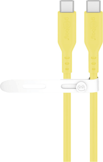 Goobay 77742 USB-C 2.0 Apa - USB-C 2.0 Apa Szilikon Adat és Töltőkábel 60W 1.5m - Sárga Goobay 77742 USB-C 2.0 Apa - USB-C 2.0 Apa Szilikon Adat és Töltőkábel 60W 1.5m - Sárga